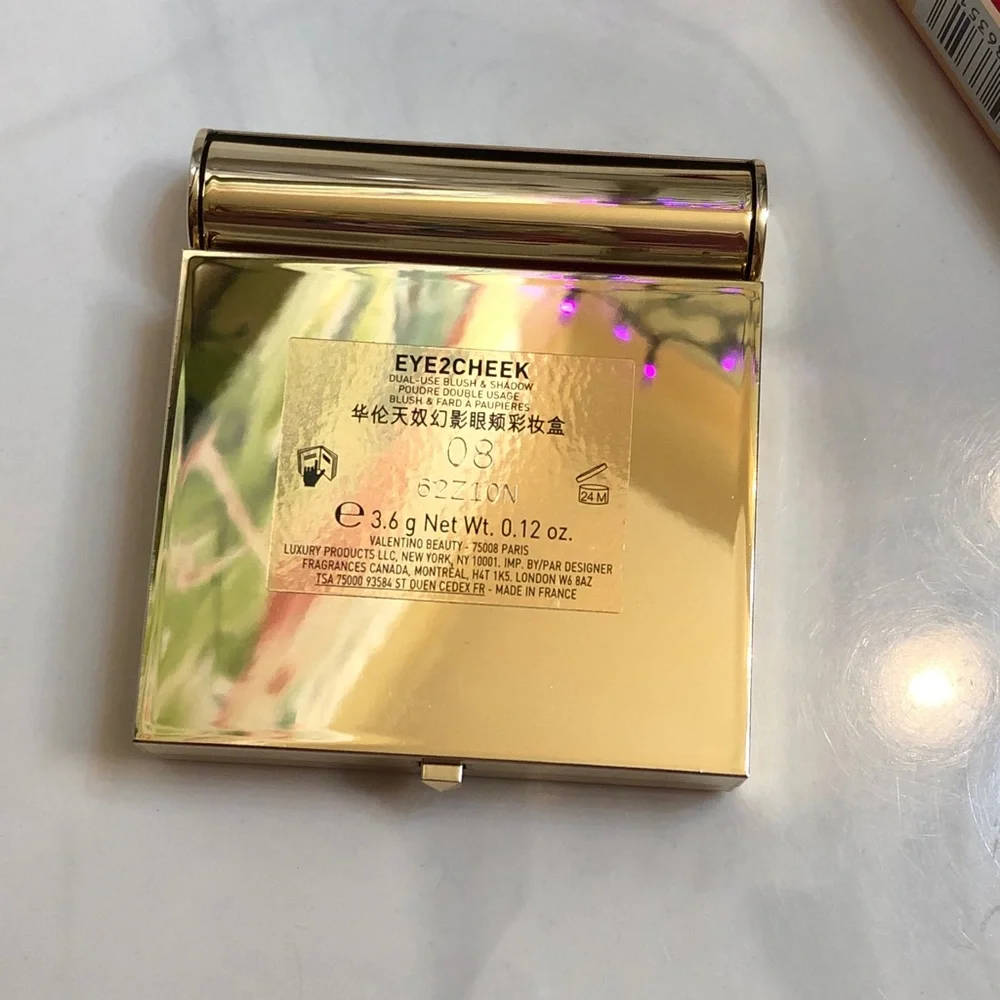 Valentino EYE2CHEEK Dual-Use Blush & Eyeshadow Shade 08 Roman Sky + Brush NIB